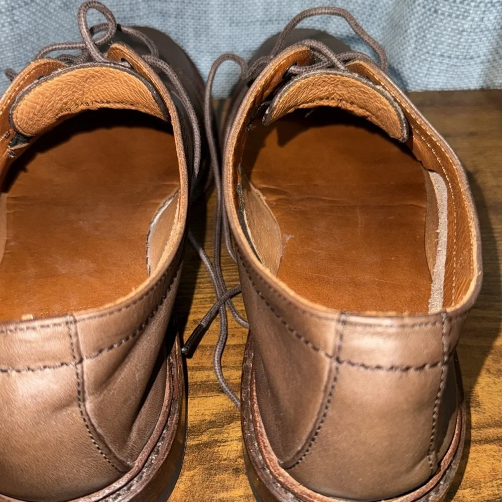 Frye Paul Bal Brown Leather Cap Toe Oxfords‎ Lace Up Shoes sz 8.5 D Classic